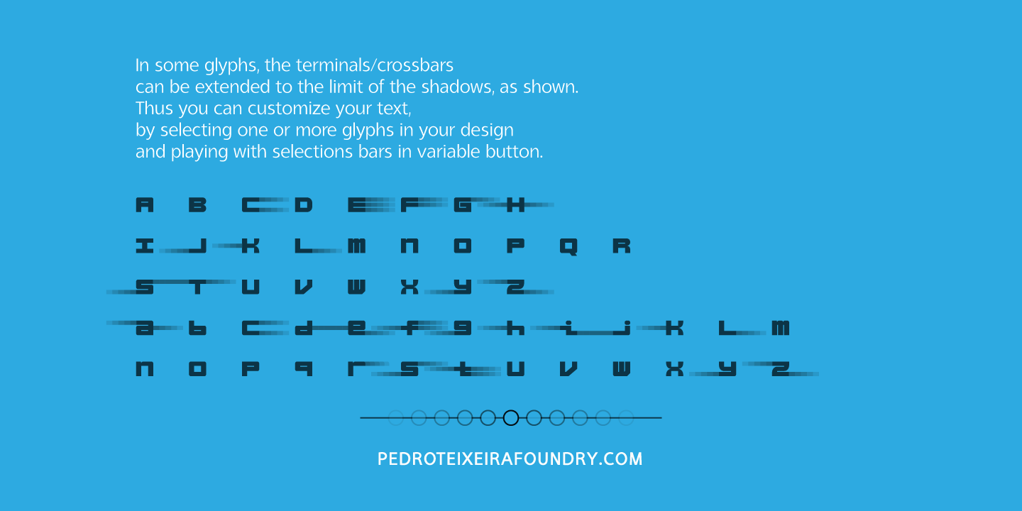 Przykładowa czcionka Ungap Blocks Variable #2